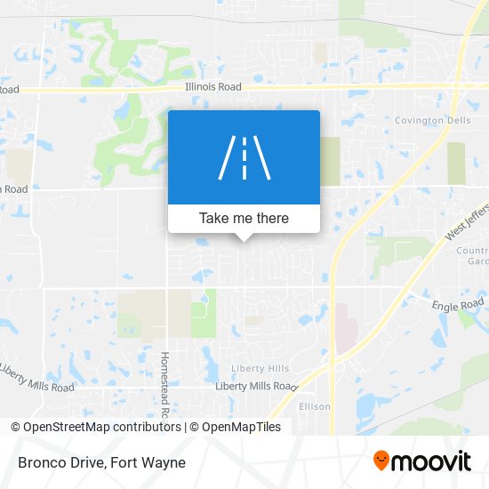 Bronco Drive map