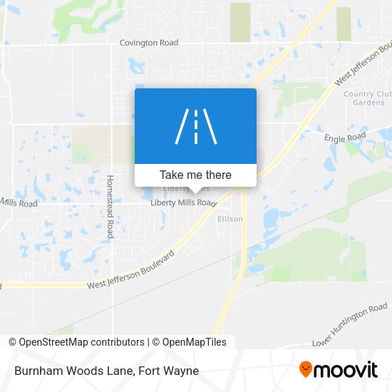 Burnham Woods Lane map