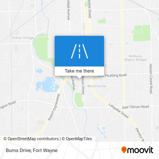 Burns Drive map