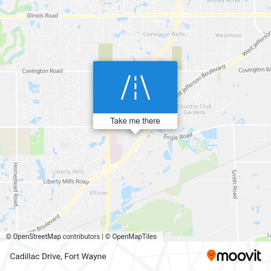 Mapa de Cadillac Drive