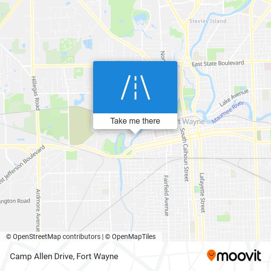 Camp Allen Drive map