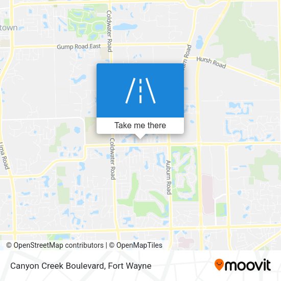 Canyon Creek Boulevard map