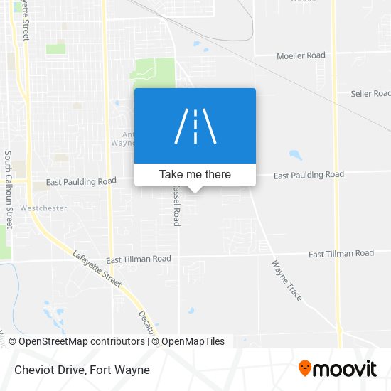 Cheviot Drive map
