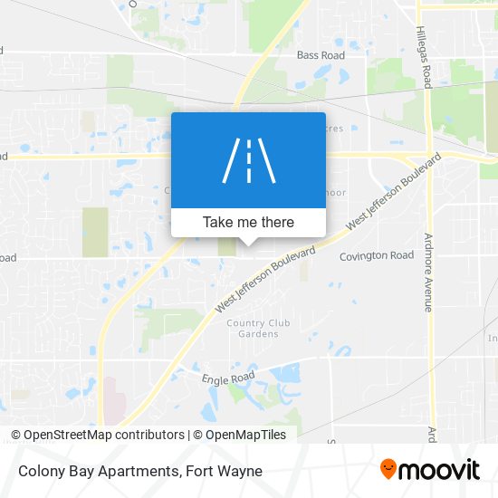 Colony Bay Apartments map
