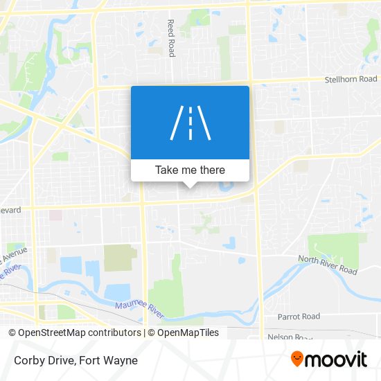 Corby Drive map