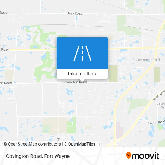 Covington Road map