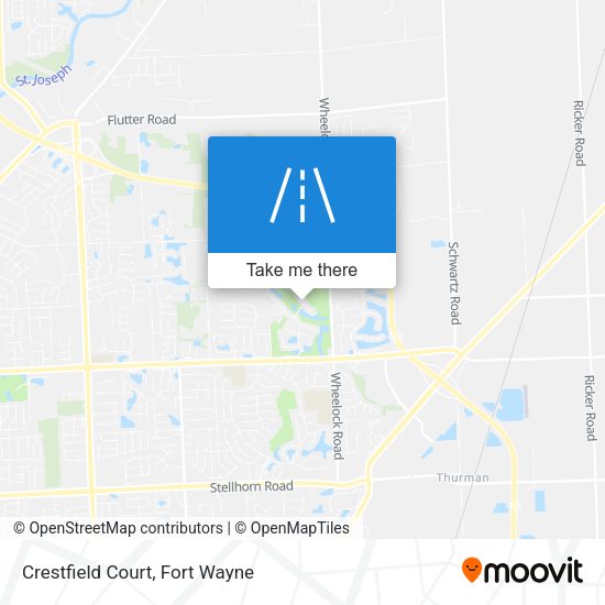 Crestfield Court map