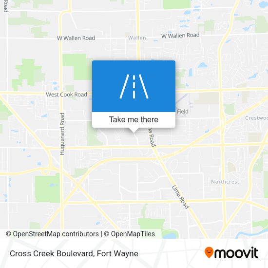Cross Creek Boulevard map