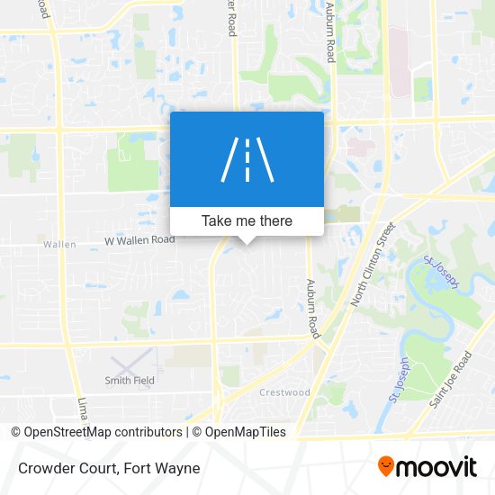Mapa de Crowder Court