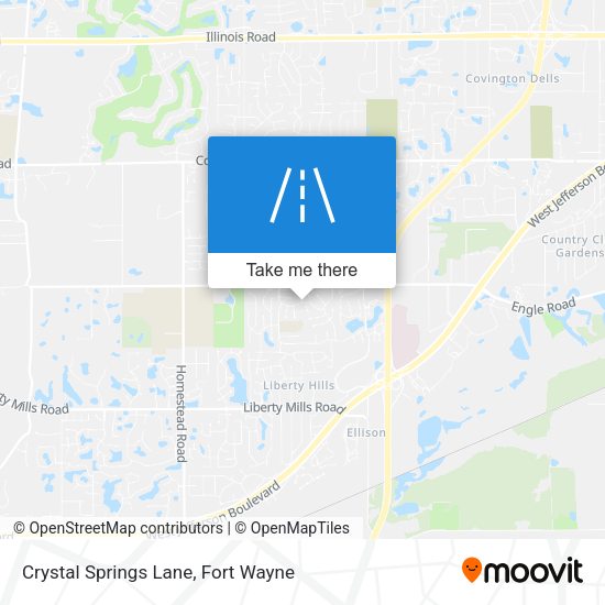 Mapa de Crystal Springs Lane
