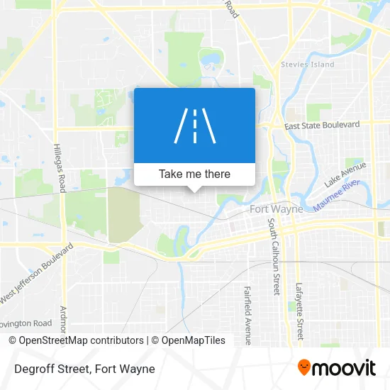 Mapa de Degroff Street