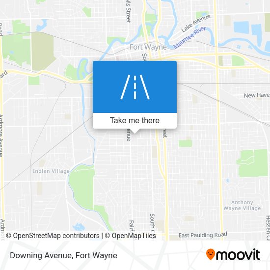 Downing Avenue map