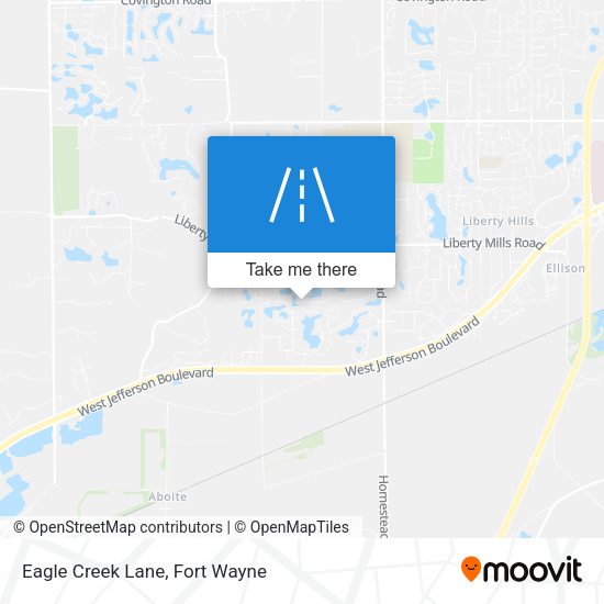 Eagle Creek Lane map