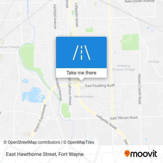 East Hawthorne Street map