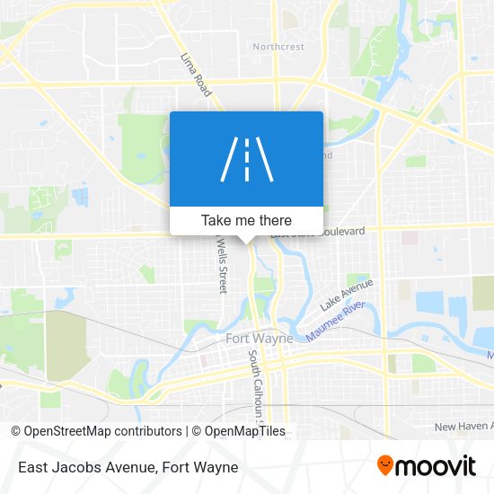 Mapa de East Jacobs Avenue