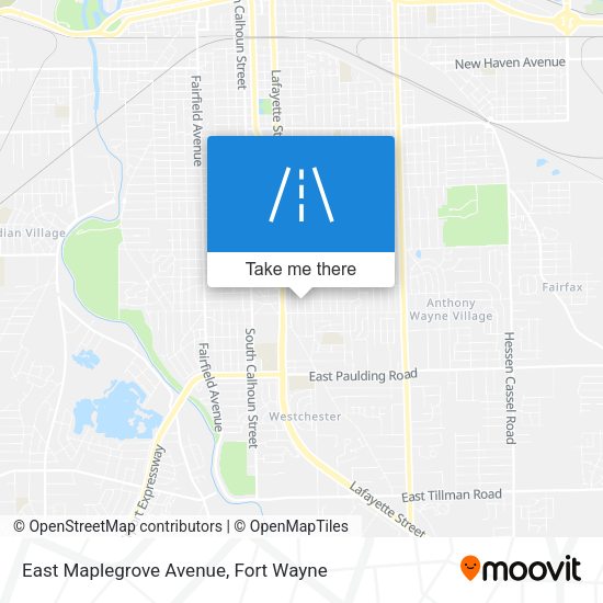 East Maplegrove Avenue map