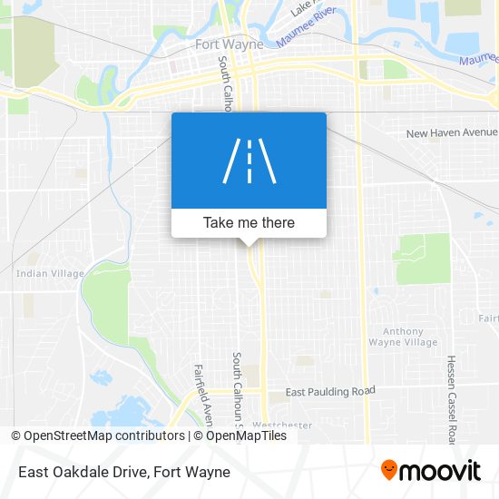 East Oakdale Drive map