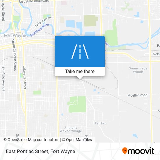 East Pontiac Street map