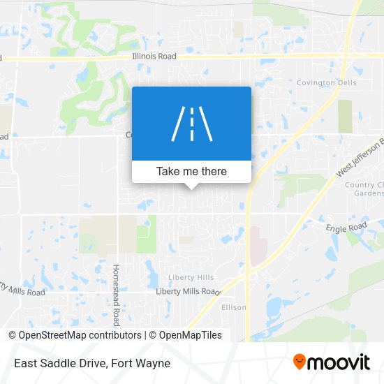 East Saddle Drive map