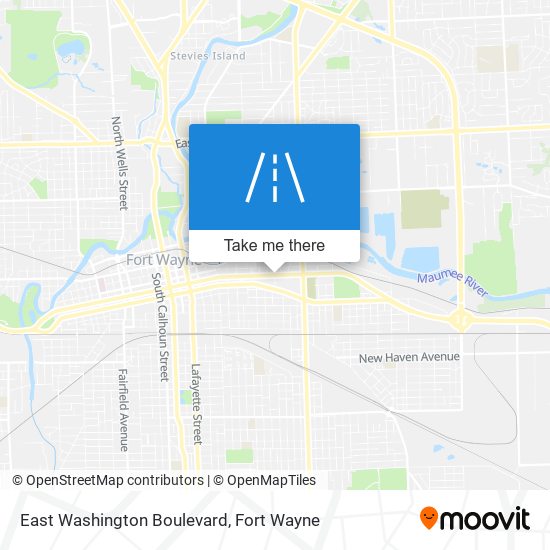 East Washington Boulevard map