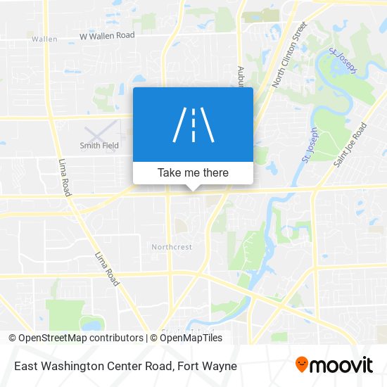 East Washington Center Road map