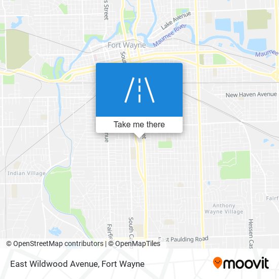 East Wildwood Avenue map