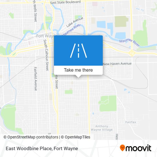 East Woodbine Place map