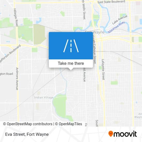Eva Street map