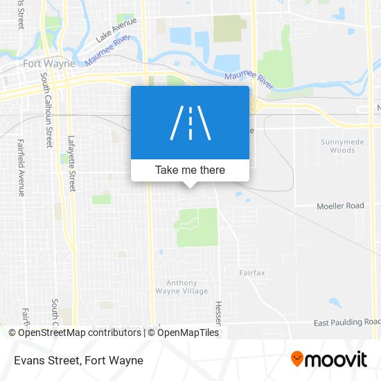 Evans Street map