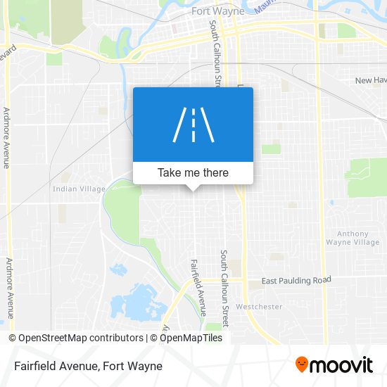 Fairfield Avenue map