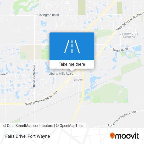 Falls Drive map