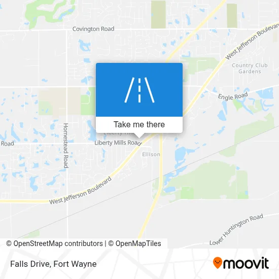 Falls Drive map