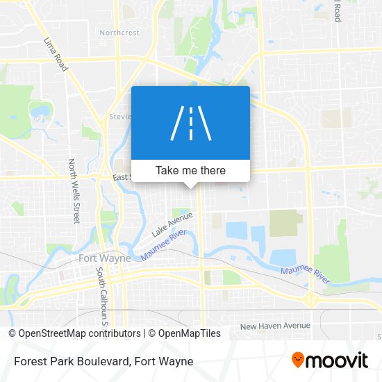 Forest Park Boulevard map