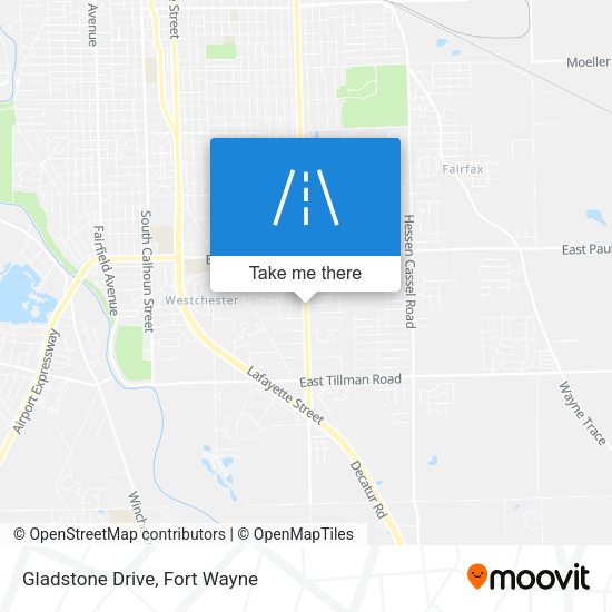 Mapa de Gladstone Drive