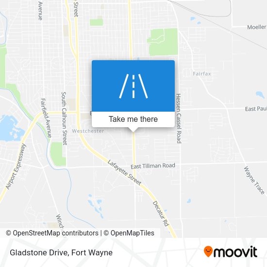 Gladstone Drive map