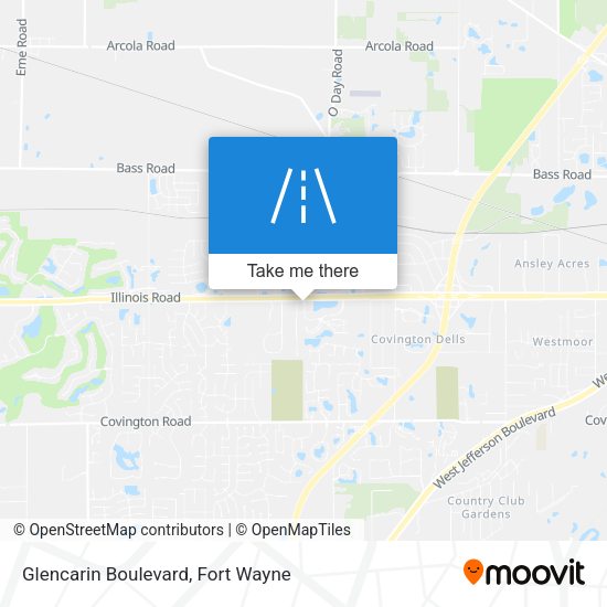Glencarin Boulevard map