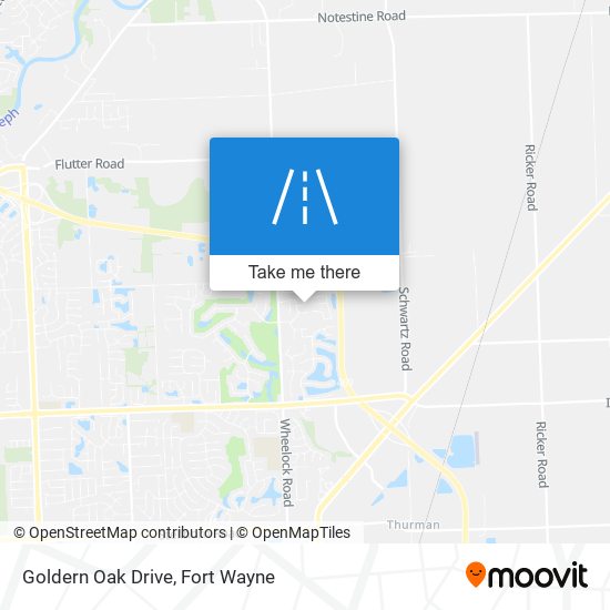 Goldern Oak Drive map