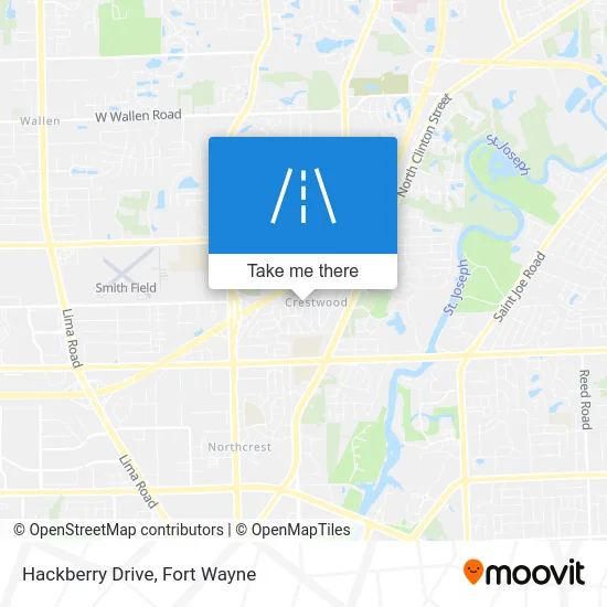 Hackberry Drive map