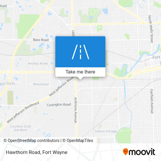 Hawthorn Road map