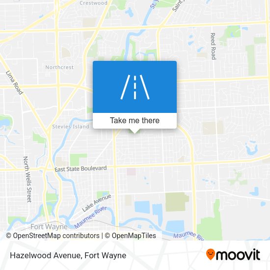 Mapa de Hazelwood Avenue