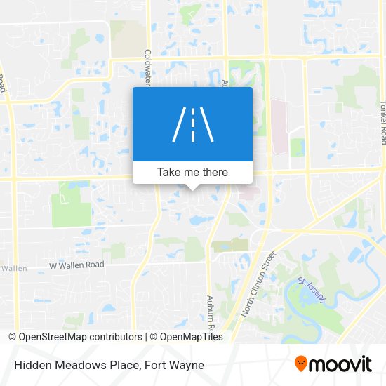 Mapa de Hidden Meadows Place