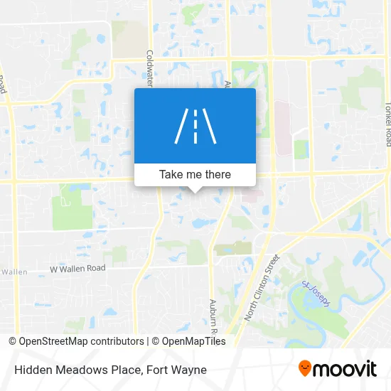 Hidden Meadows Place map