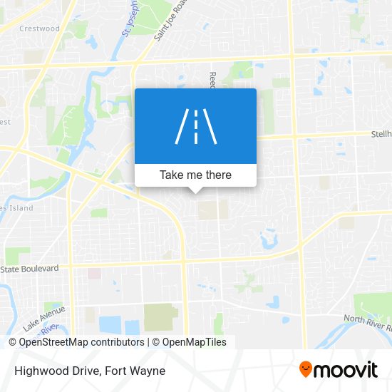 Highwood Drive map