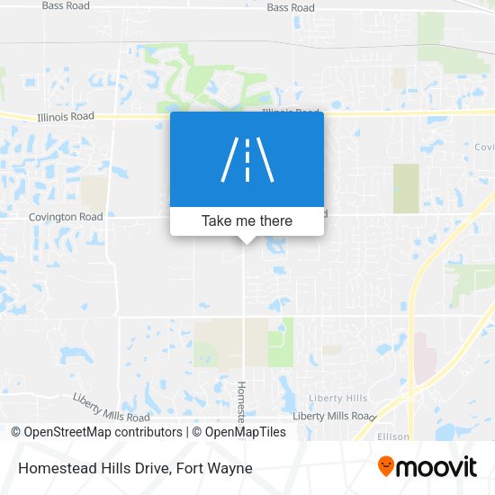 Homestead Hills Drive map