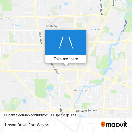 Hovan Drive map