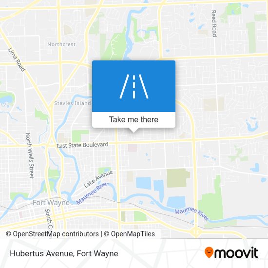 Mapa de Hubertus Avenue