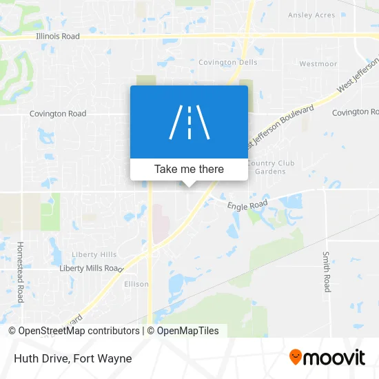 Huth Drive map