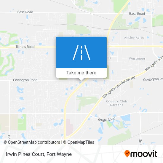 Irwin Pines Court map