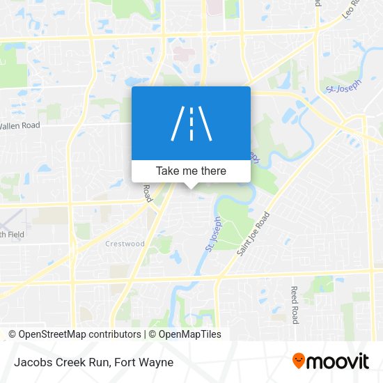 Jacobs Creek Run map