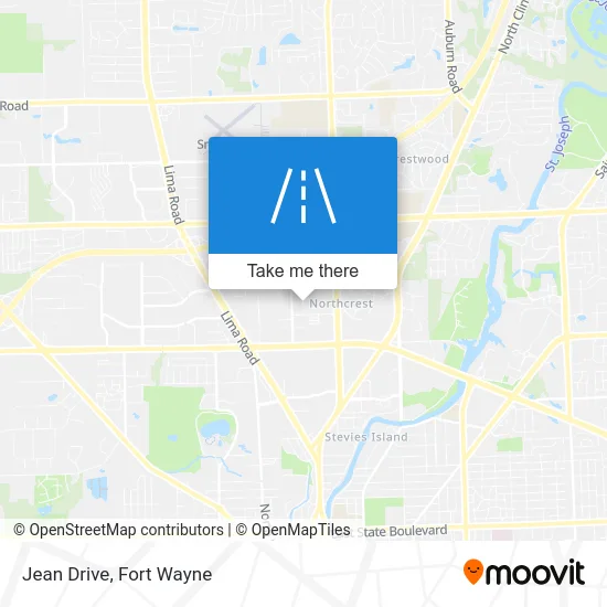 Jean Drive map